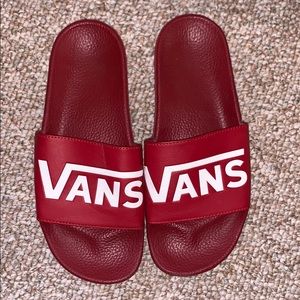 Red Rubber Vans Slides Men’s 8